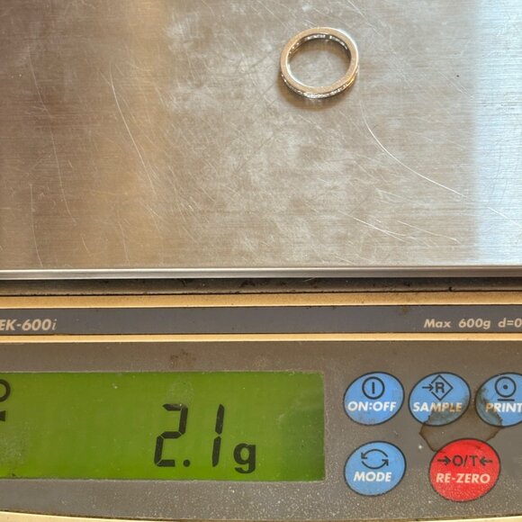 VTG Sterling Silver 925 Cubic Zirconia Channel Set Statement Ring Size 6.5 - Picture 7 of 8